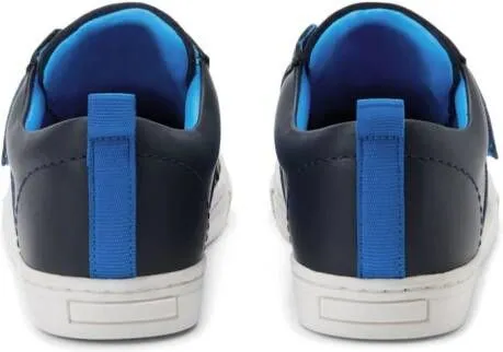 BOSS Kidswear logo-print leather sneakers Blue