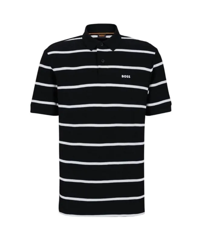 BOSS Palestripe Polo Shirt | Black - 50508327