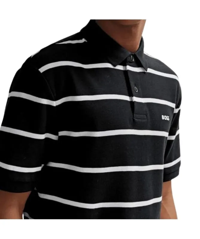 BOSS Palestripe Polo Shirt | Black - 50508327