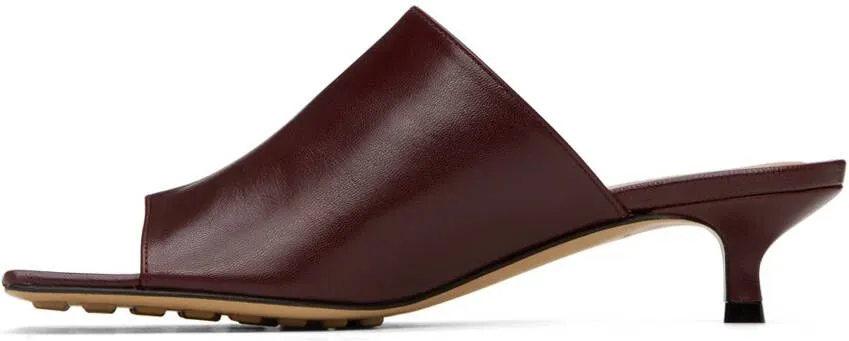 Bottega Veneta Burgundy Stretch Mules