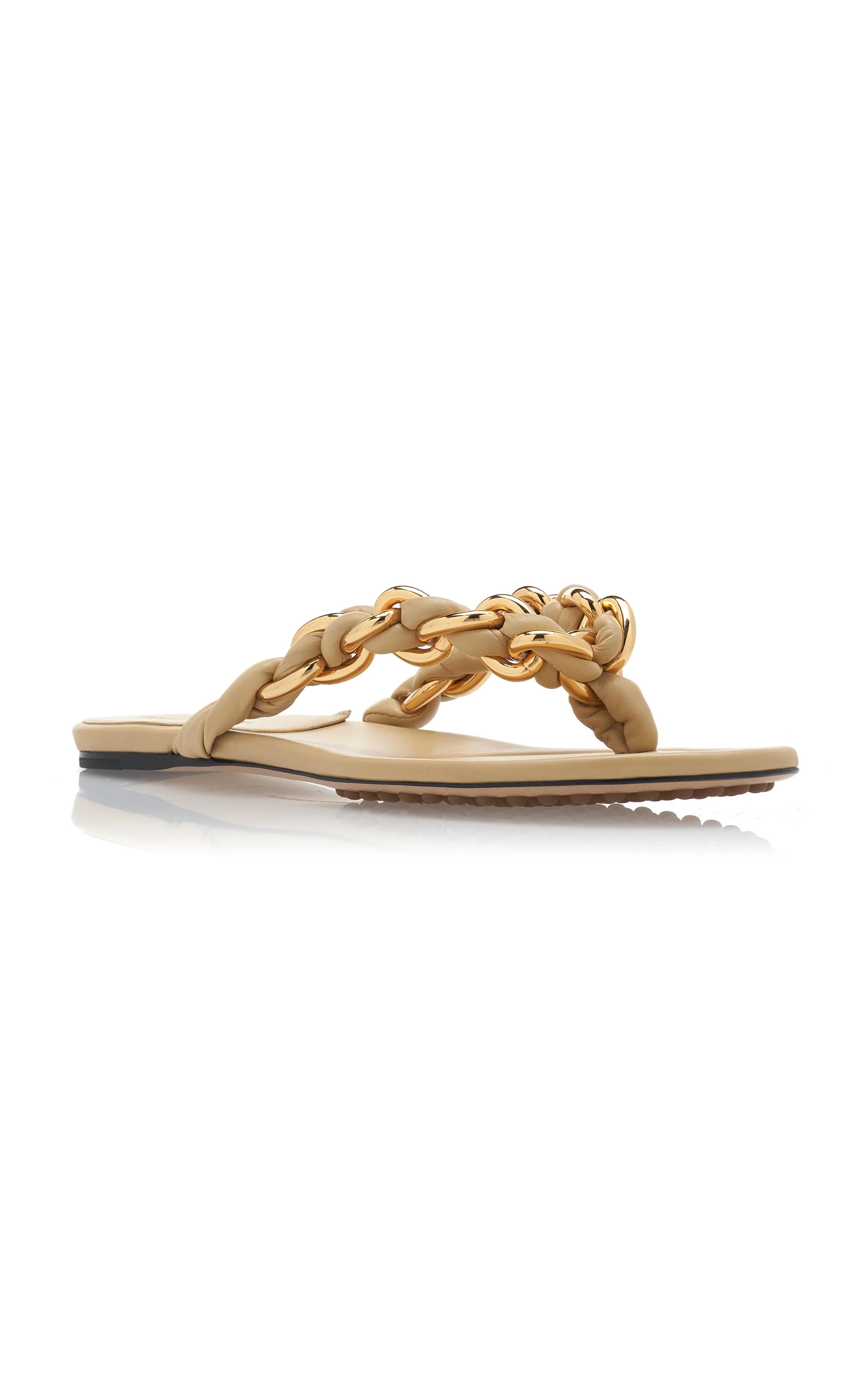 Bottega Veneta Dot Lagoon Chain Flat Sandals