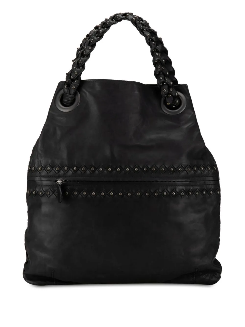 Bottega Veneta Pre-Owned 2007-2011 Studded Leather Julie tote bag - Black