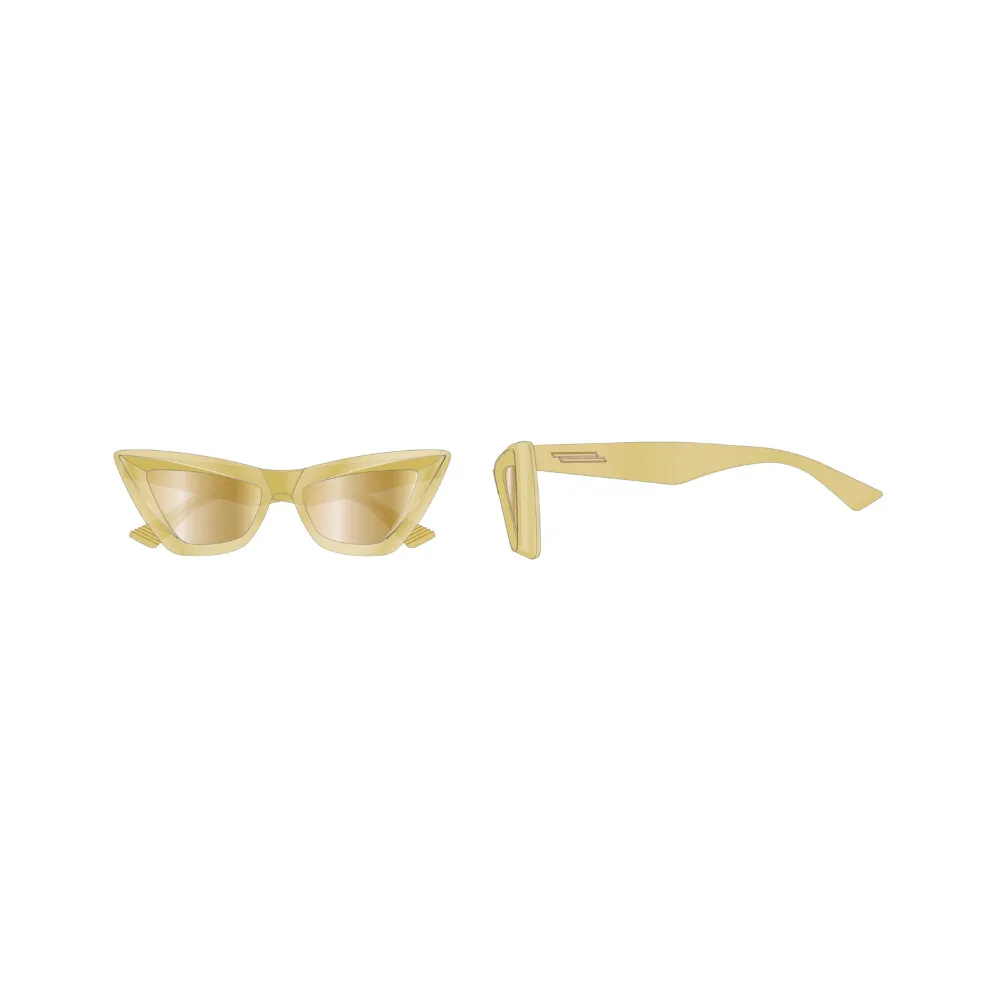 Bottega Veneta Sunglass Woman Brown Brown Gold BV1101S-007