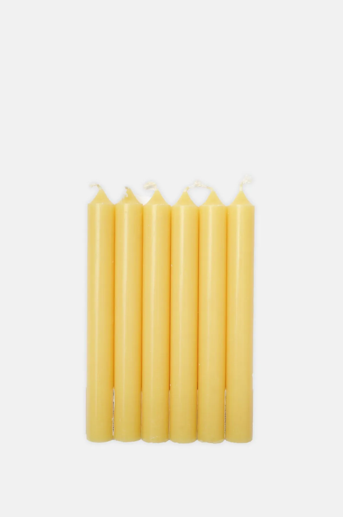 Box of 12 Jaune Dinner Candles