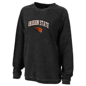 Boxercraft Oregon State Beavers Women's Black Rally Corduroy Pullover Sweatshirt