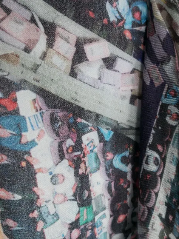 Boxing Light Wool Scarf - Box Match Collage