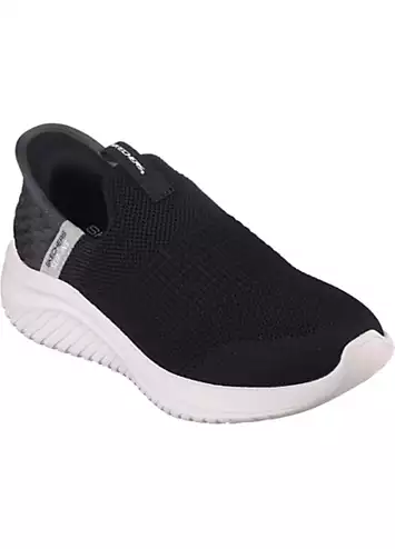 Boys Black Ultra Flex 3.0 Smooth Step Slip Ins Trainers by Skechers | Look Again