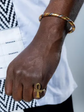 Bracelet Africain 3 Métaux Lamou Ndiakhass - Authentique Protection Ancestrale