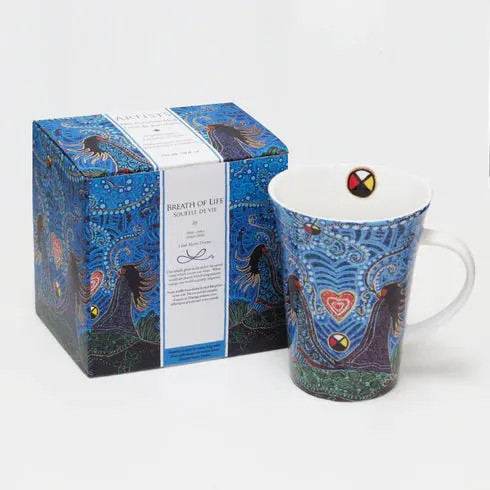 Breath of Life Porcelain Mug by Leah Dorion