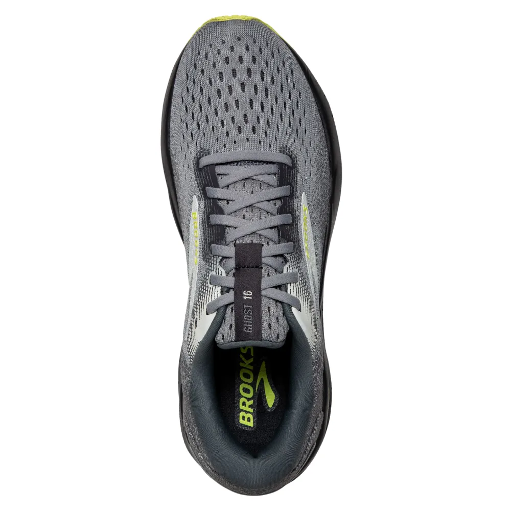 Brooks Ghost 16 Primer/Grey/Lime Running Shoe (Men's)