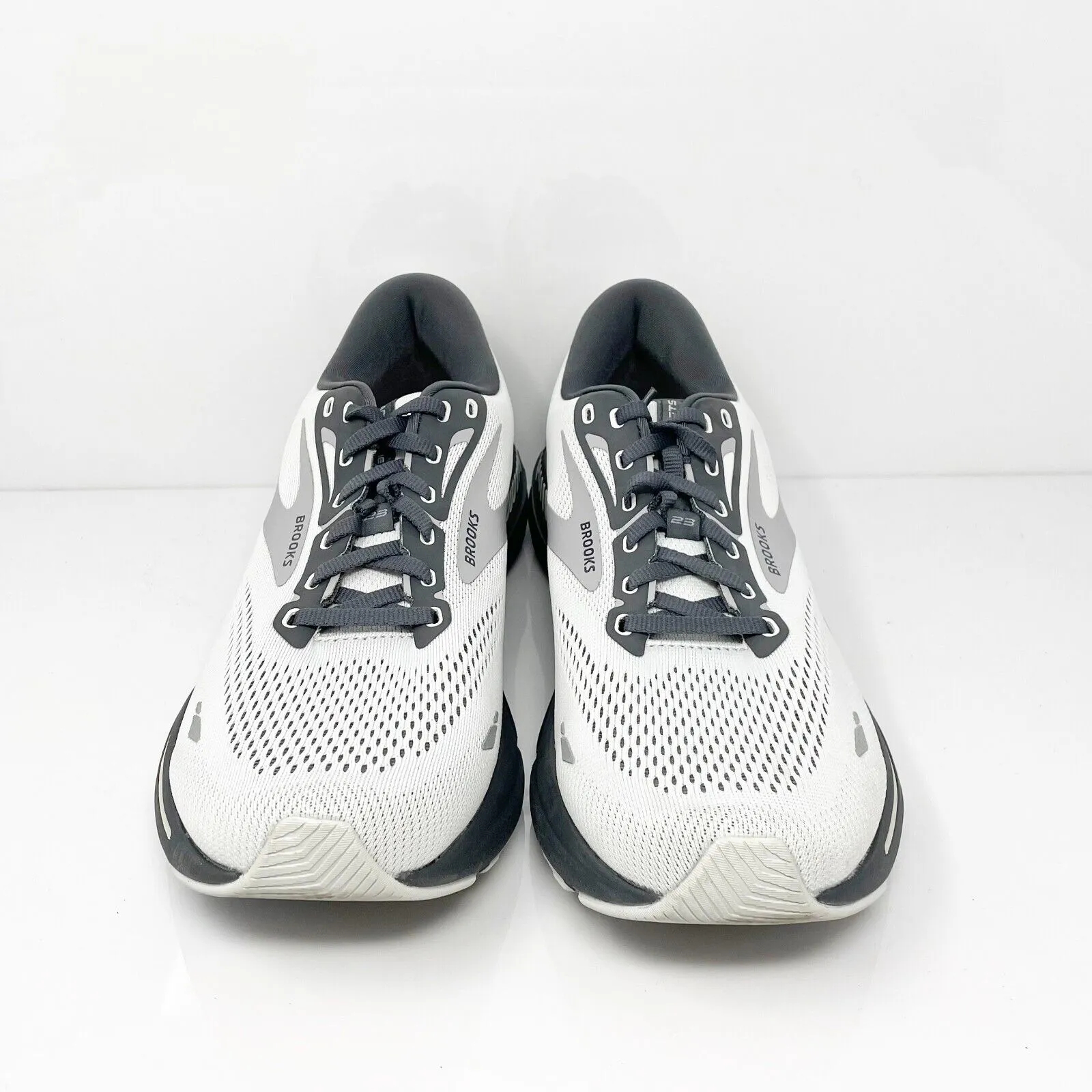 Brooks Mens Adrenaline GTS 23 1103911D065 White Running Shoes Sneakers Size 11 D