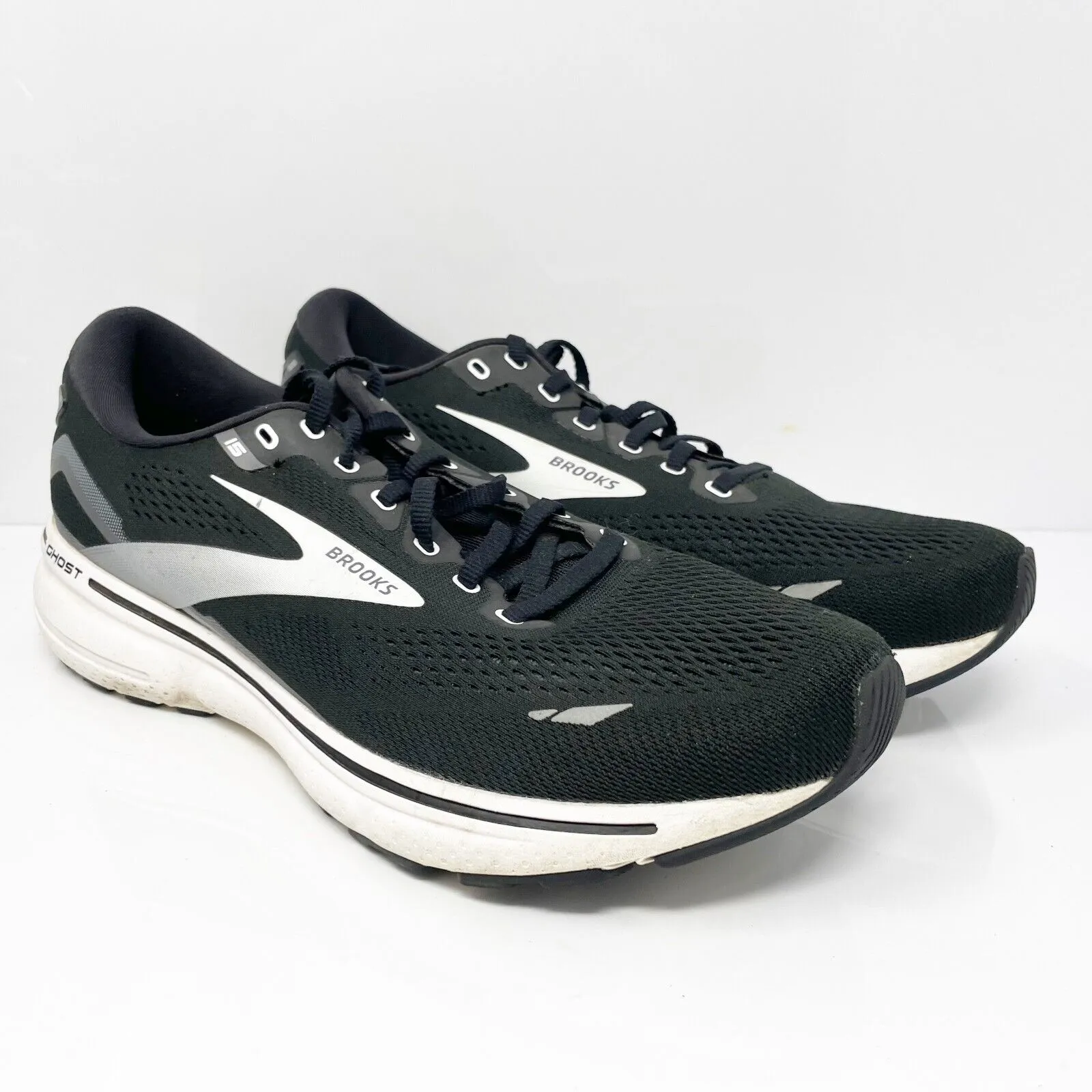 Brooks Mens Ghost 15 1103931D012 Black Running Shoes Sneakers Size 11 D