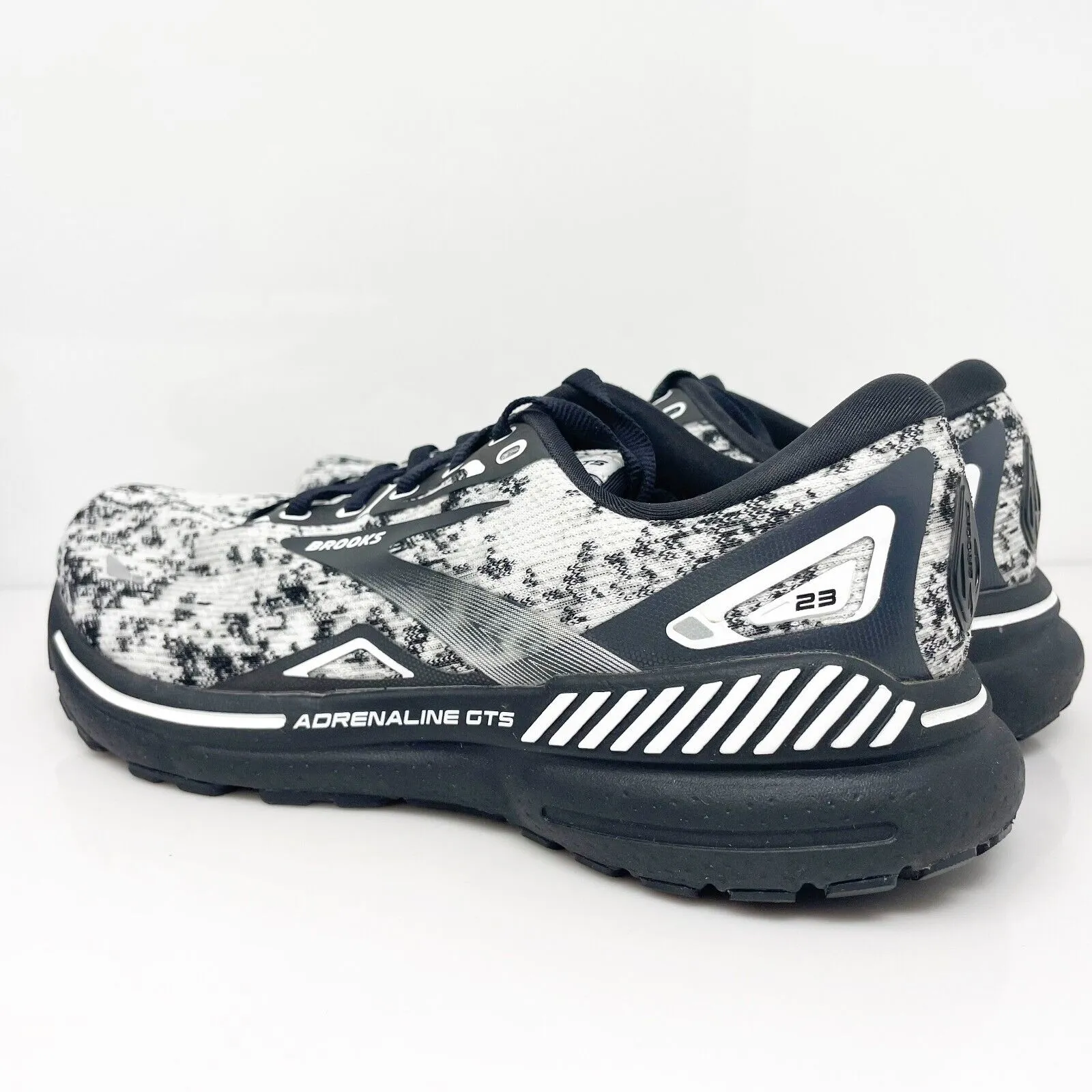 Brooks Womens Adrenaline GTS 23 1203811B135 White Running Shoes Sneakers Sz 9.5B