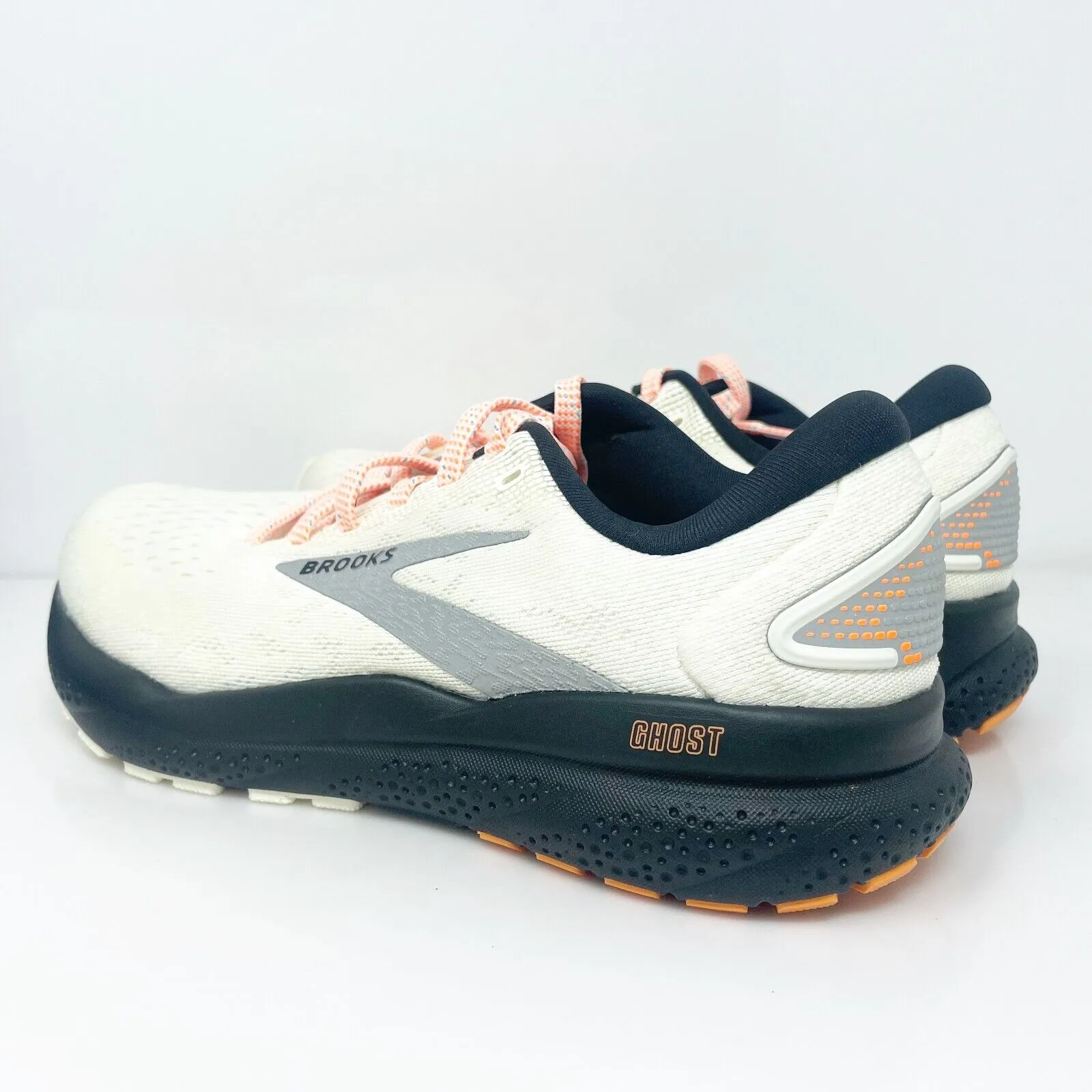Brooks Womens Ghost 16 1204071B157 White Running Shoes Sneakers Size 6.5 B