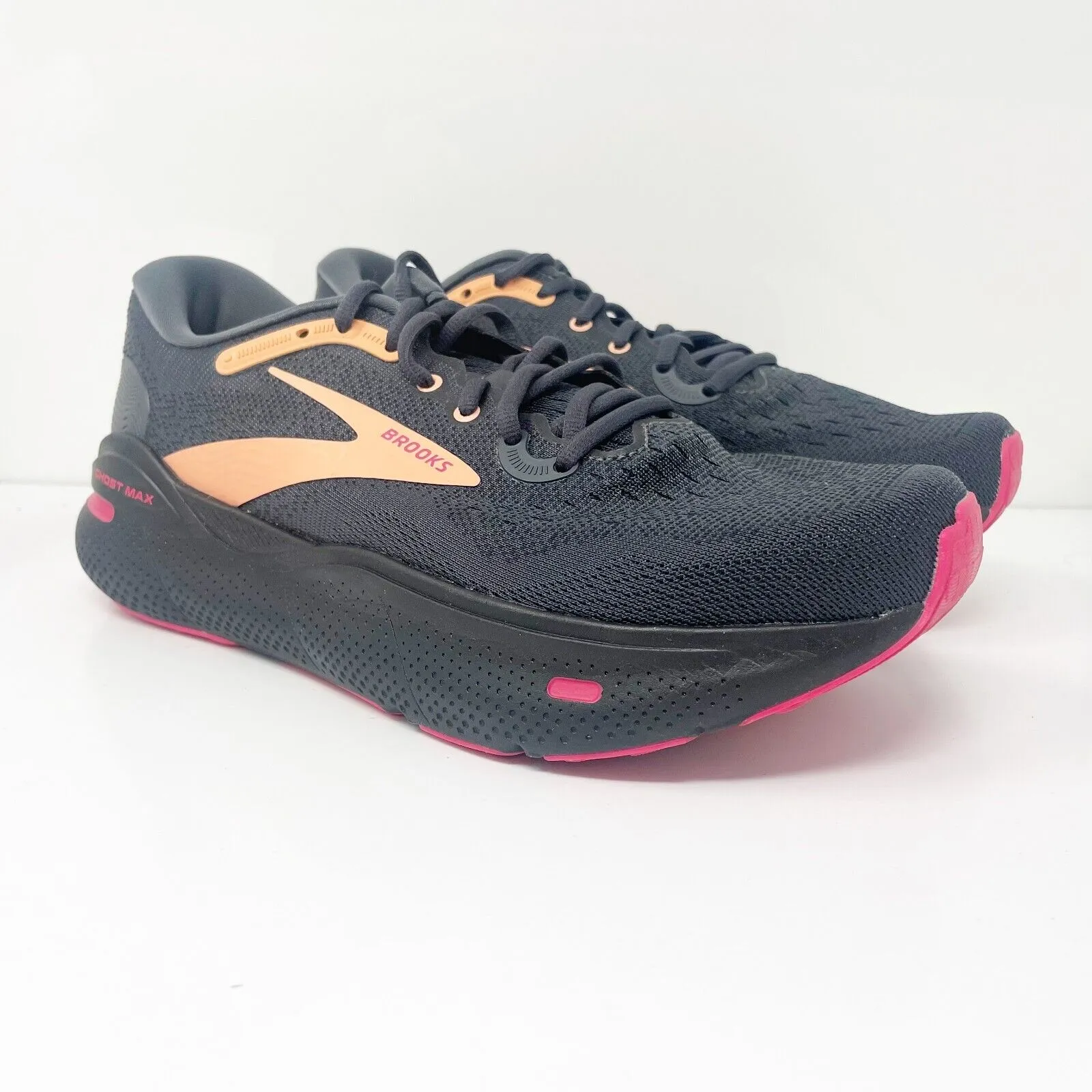 Brooks Womens Ghost Max 1203951B049 Black Running Shoes Sneakers Size 10 B