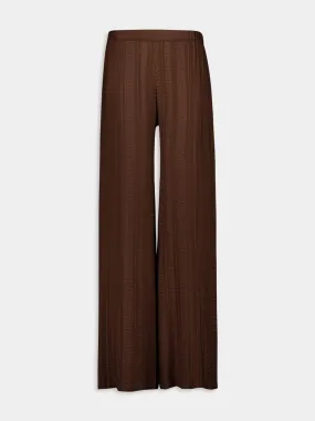 Brown Alcestes Signature Wide-Leg Trousers