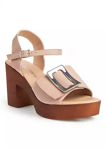 Buckle Trim Platform Sandals by Freemans | Look Again