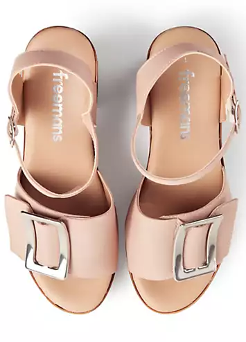 Buckle Trim Platform Sandals by Freemans | Look Again