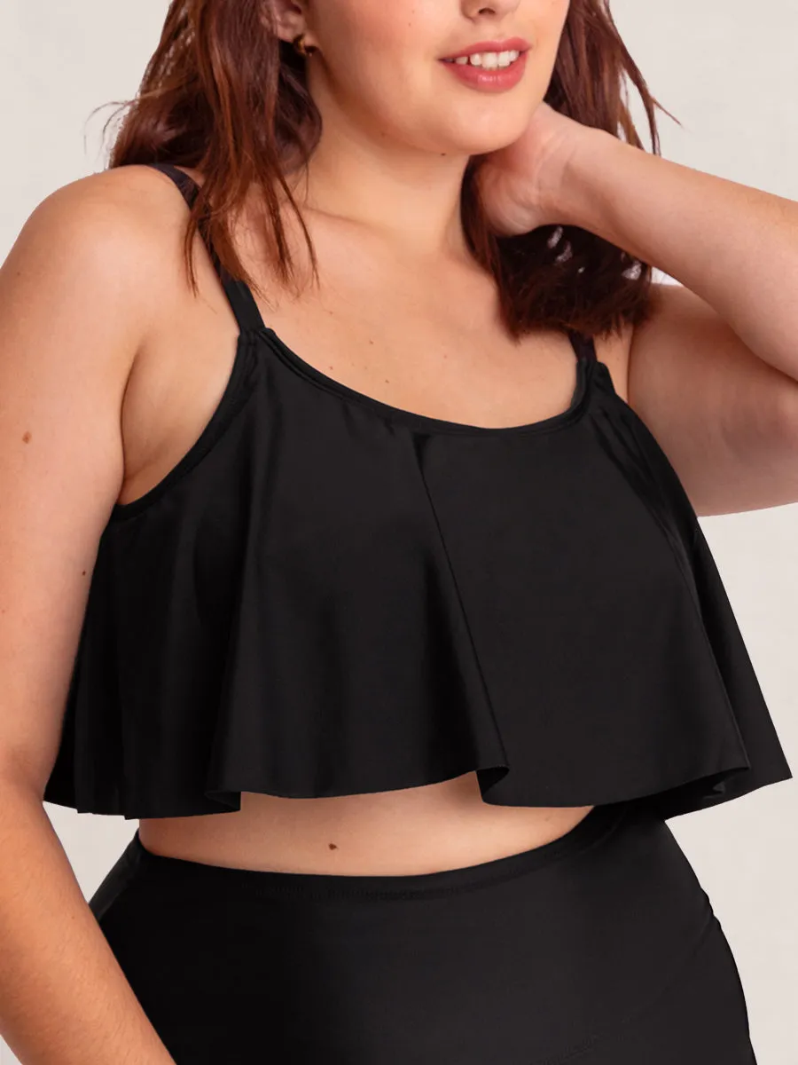 Bundle Shapermint Essentials - 1 Halter Bikini Top + 1 Ruffled Bikini Top + 1 Bikini Bottom