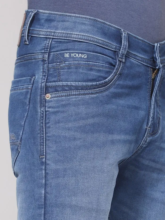 Buy Duke Blue Cotton Knitted Jeans Online in India -Beyoung