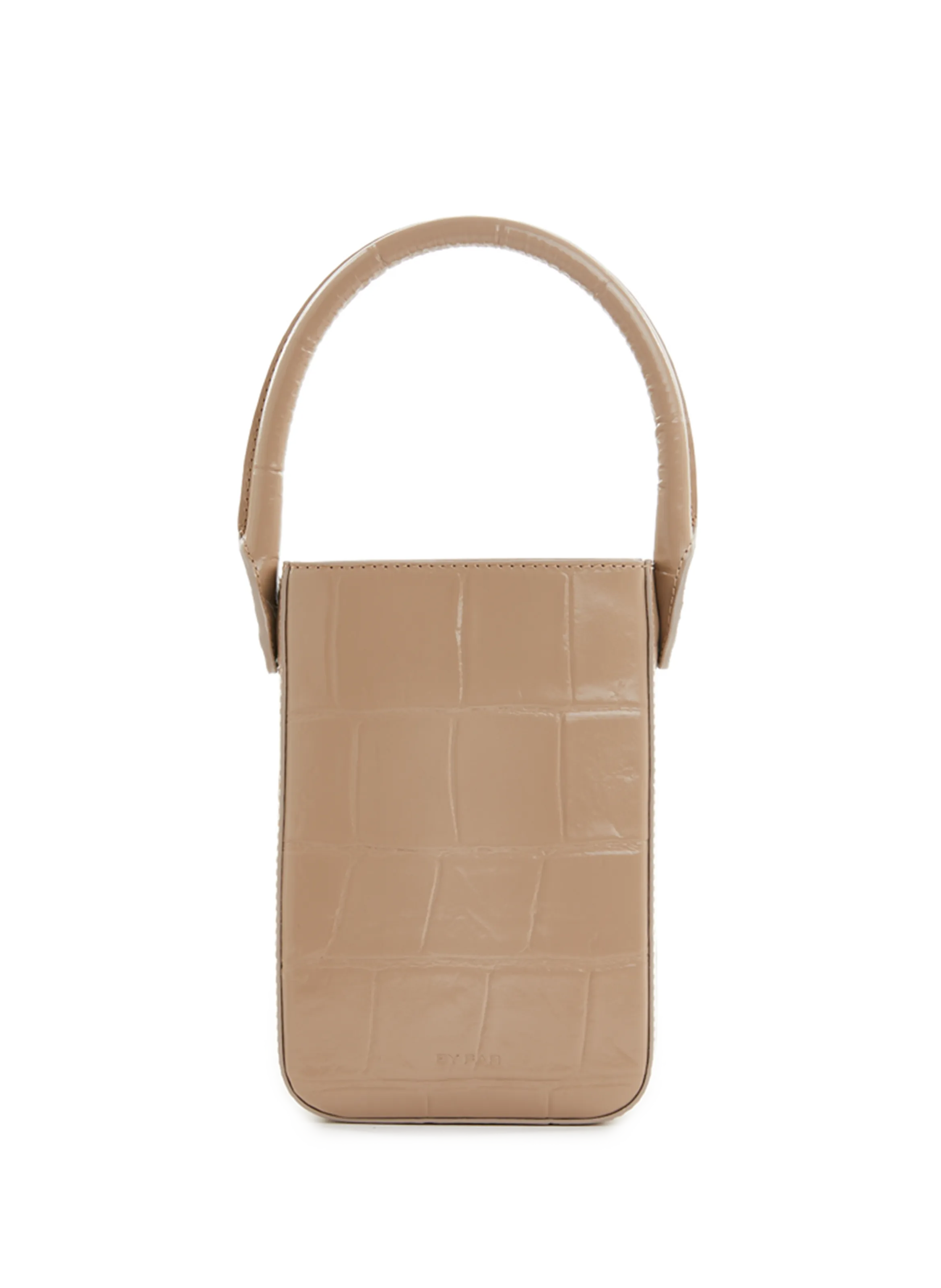 By far  Mini Note leather bag  - Beige