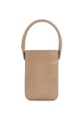 By far  Mini Note leather bag  - Beige