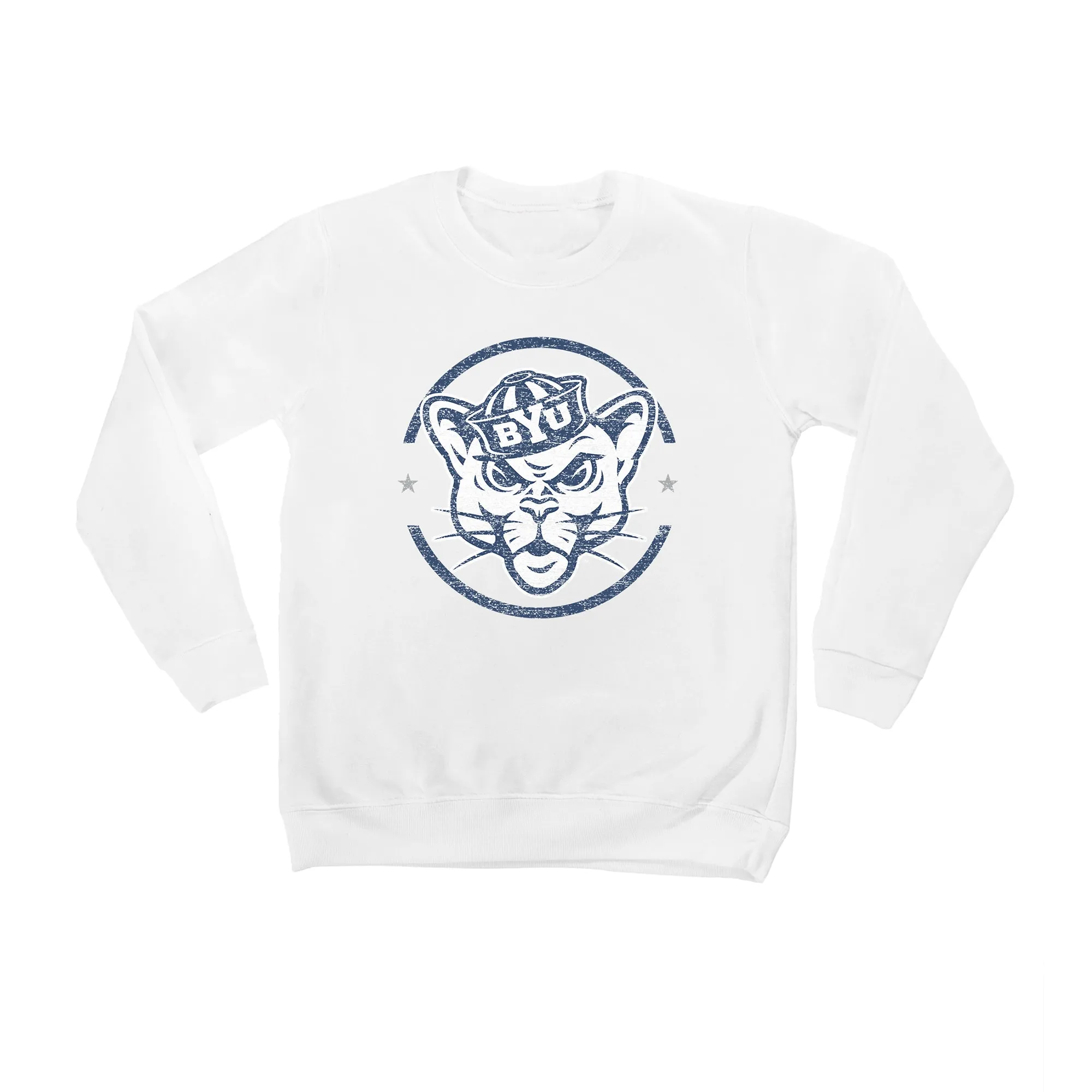 BYU Cougars Youth White End Zone Pullover Sweatshirt