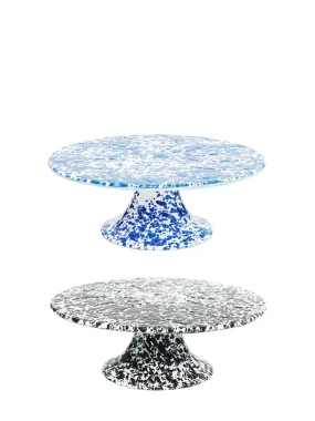 Cake Stand, Black or Blue Splatter