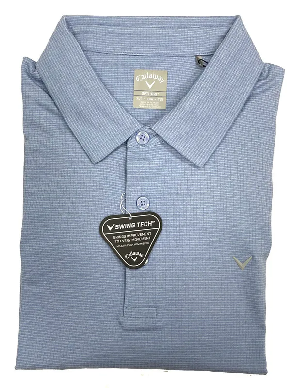 Callaway SS Classic Jacquard Chambray Polo 
