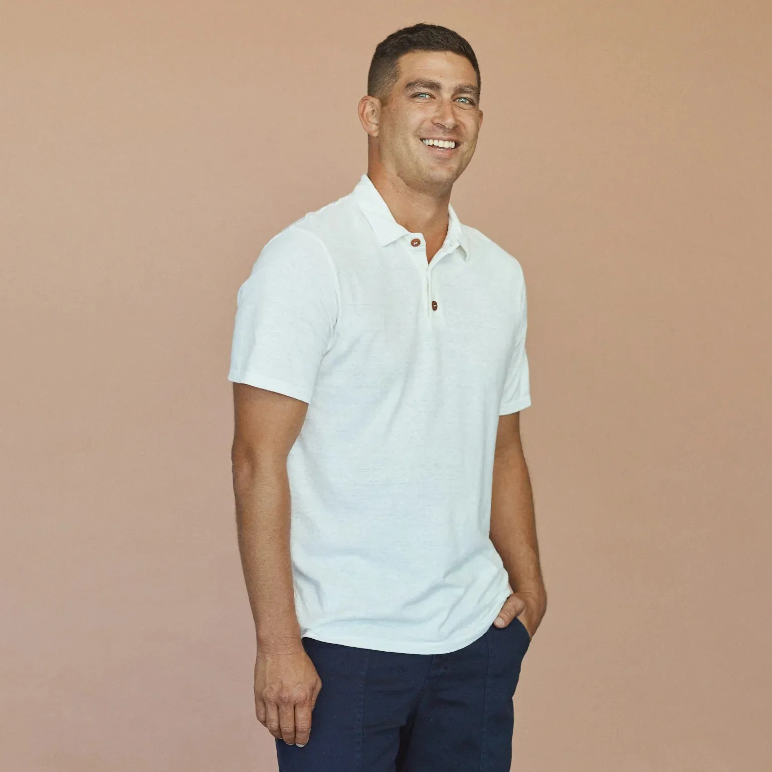 CAMDEN POLO SHIRT WASHED WHITE