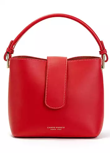 Campo Marzio Wendy Cherry Red Faux Leather Bucket Bag