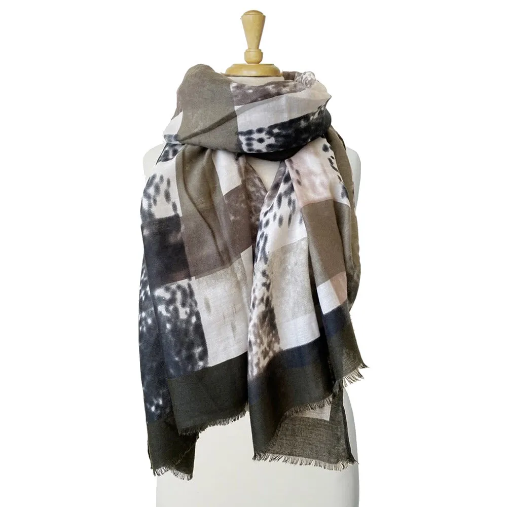 CARACOL CHECK SCARF BLACK