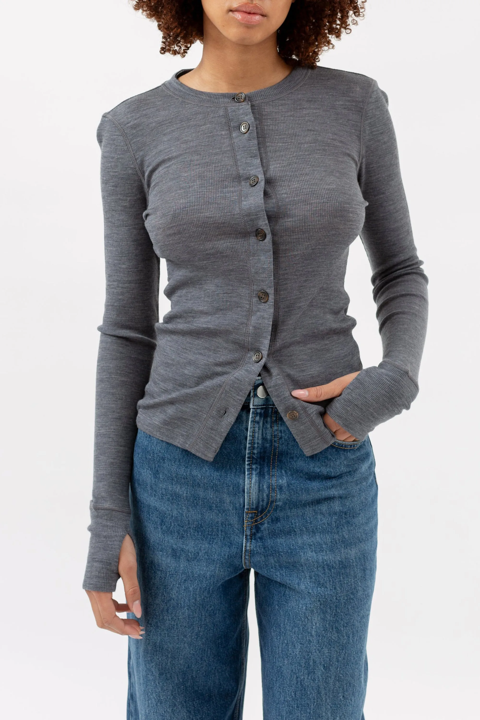 Cardigan Good Blouse in Grau