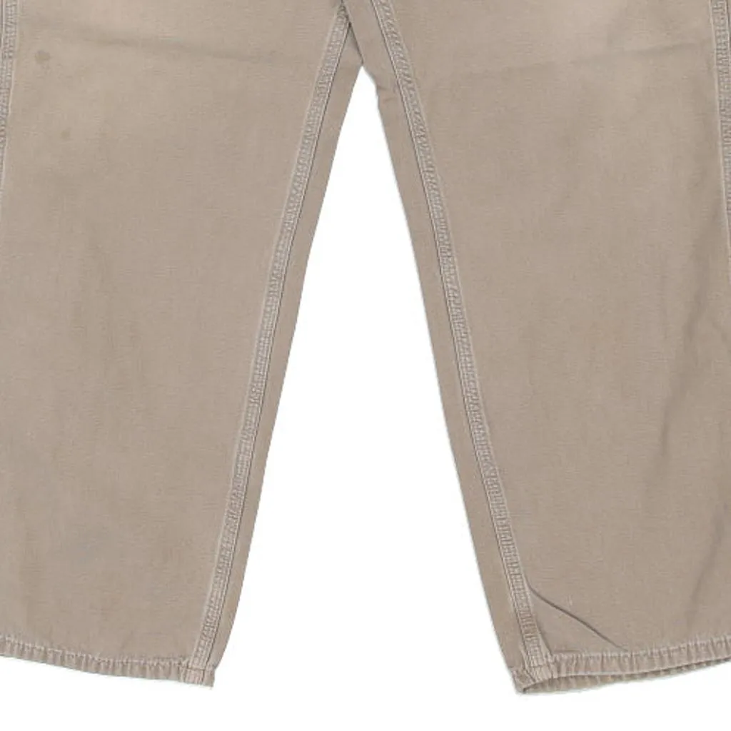 Carhartt Carpenter Trousers - 36W 32L Beige Cotton