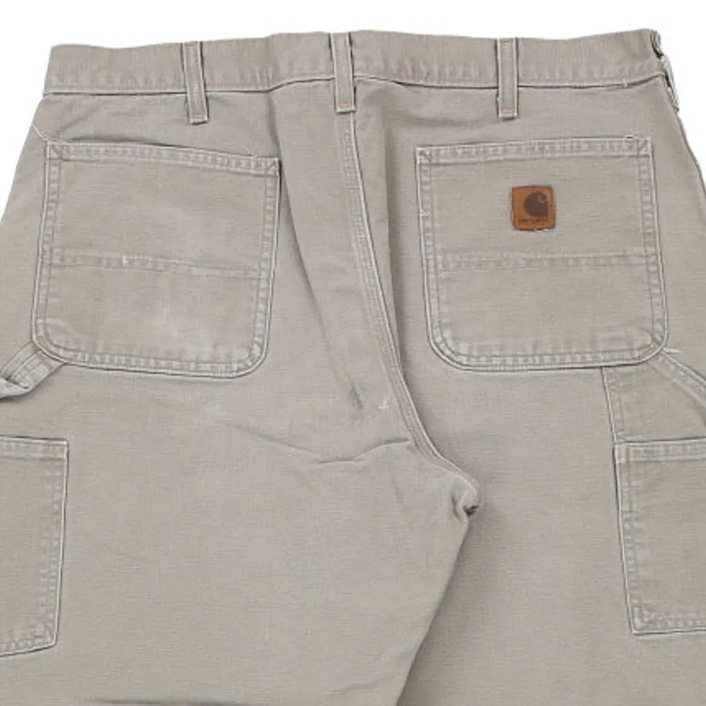 Carhartt Carpenter Trousers - 38W 32L Grey Cotton
