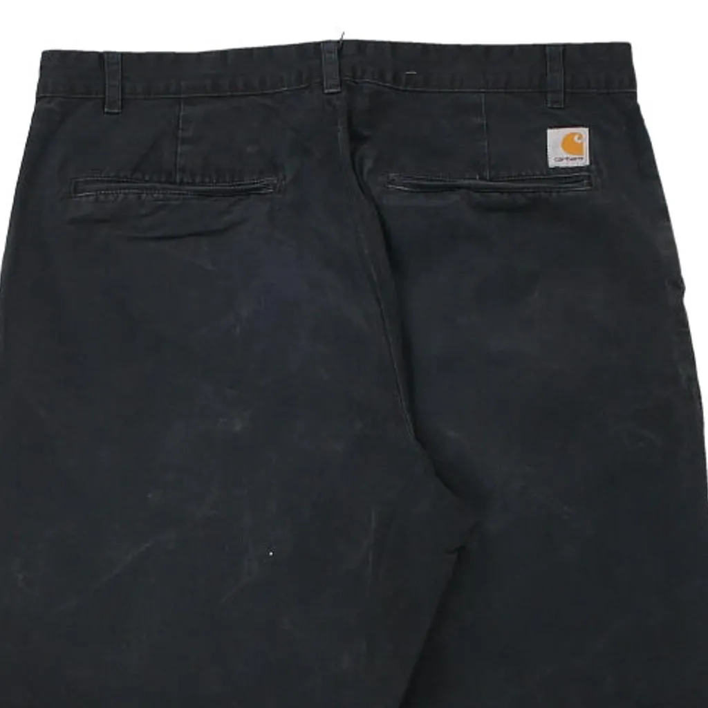 Carhartt Trousers - 34W 26L Black Cotton