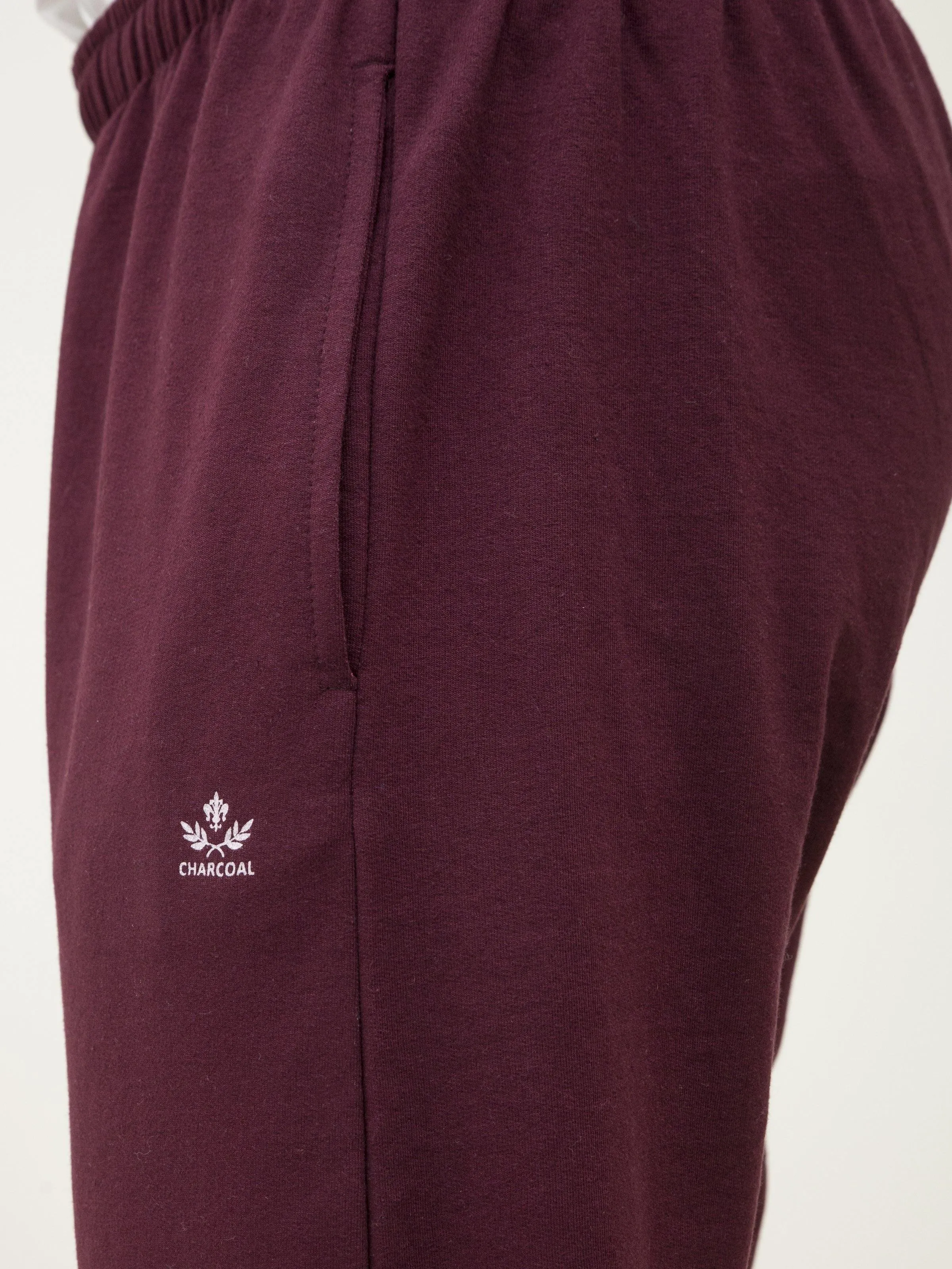 CASUAL TROUSER KNITTED SLEEPWEAR MAROON MELANGE