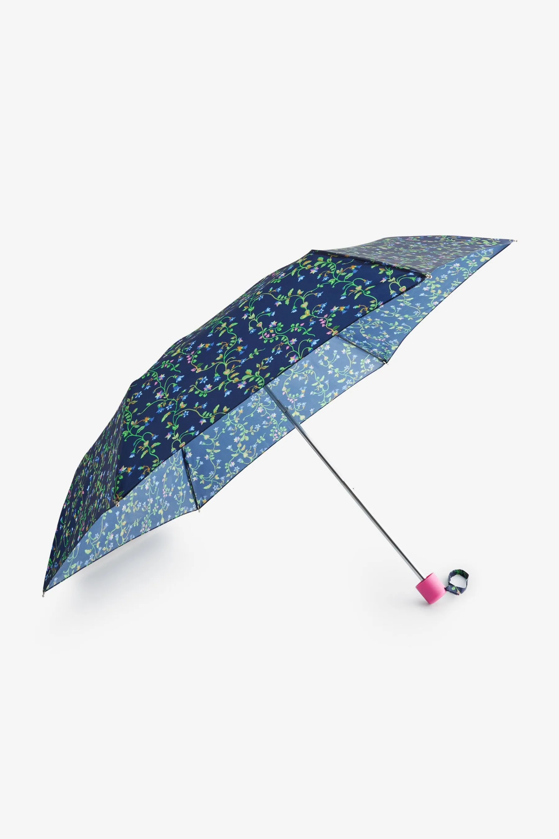 Cath Kidston Navy Floral Print Compact Umbrella