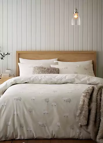 Catherine Lansfield Brushed Cotton Sheep Duvet Cover Set | Kaleidoscope