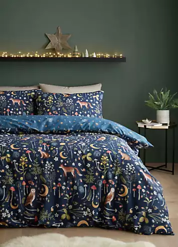 Catherine Lansfield Enchanted Twilight Navy Duvet Cover Set | Kaleidoscope