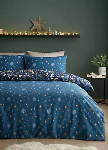 Catherine Lansfield Enchanted Twilight Navy Duvet Cover Set | Kaleidoscope