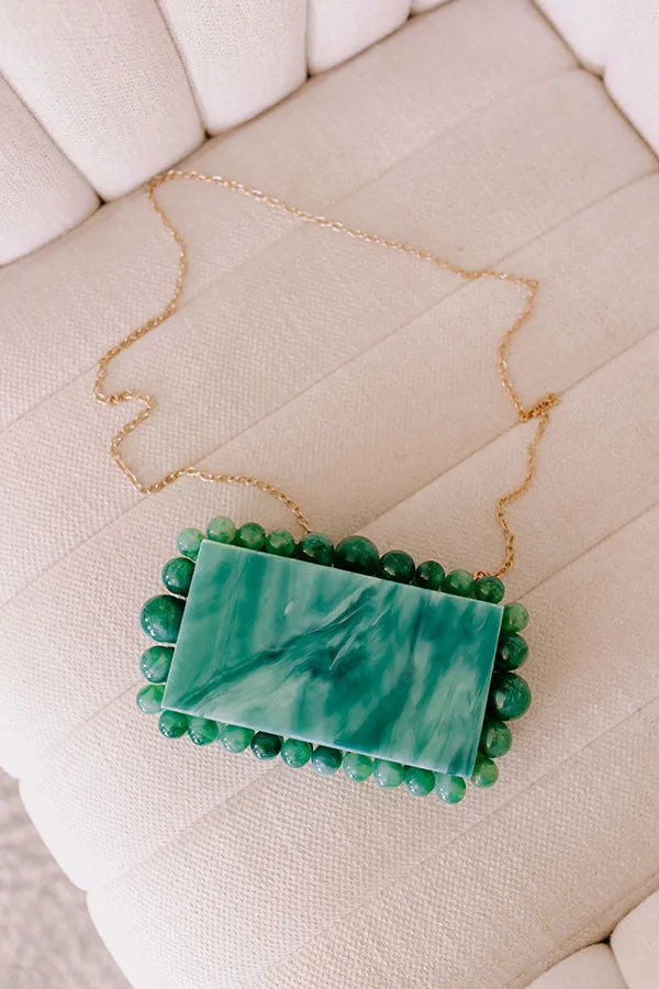 Cava Acrylic Clutch in Jade