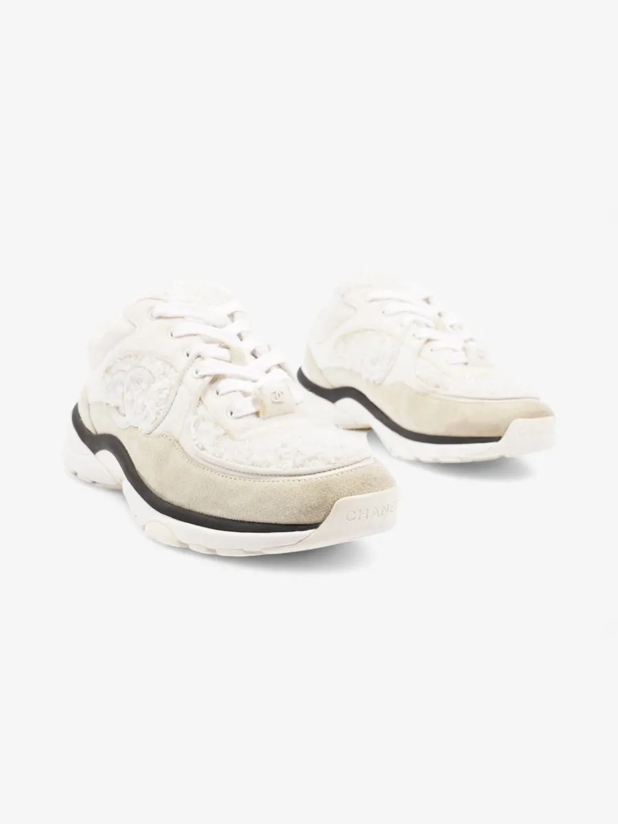 CC Logo Sneakers  White / Black Suede EU 37 UK 4