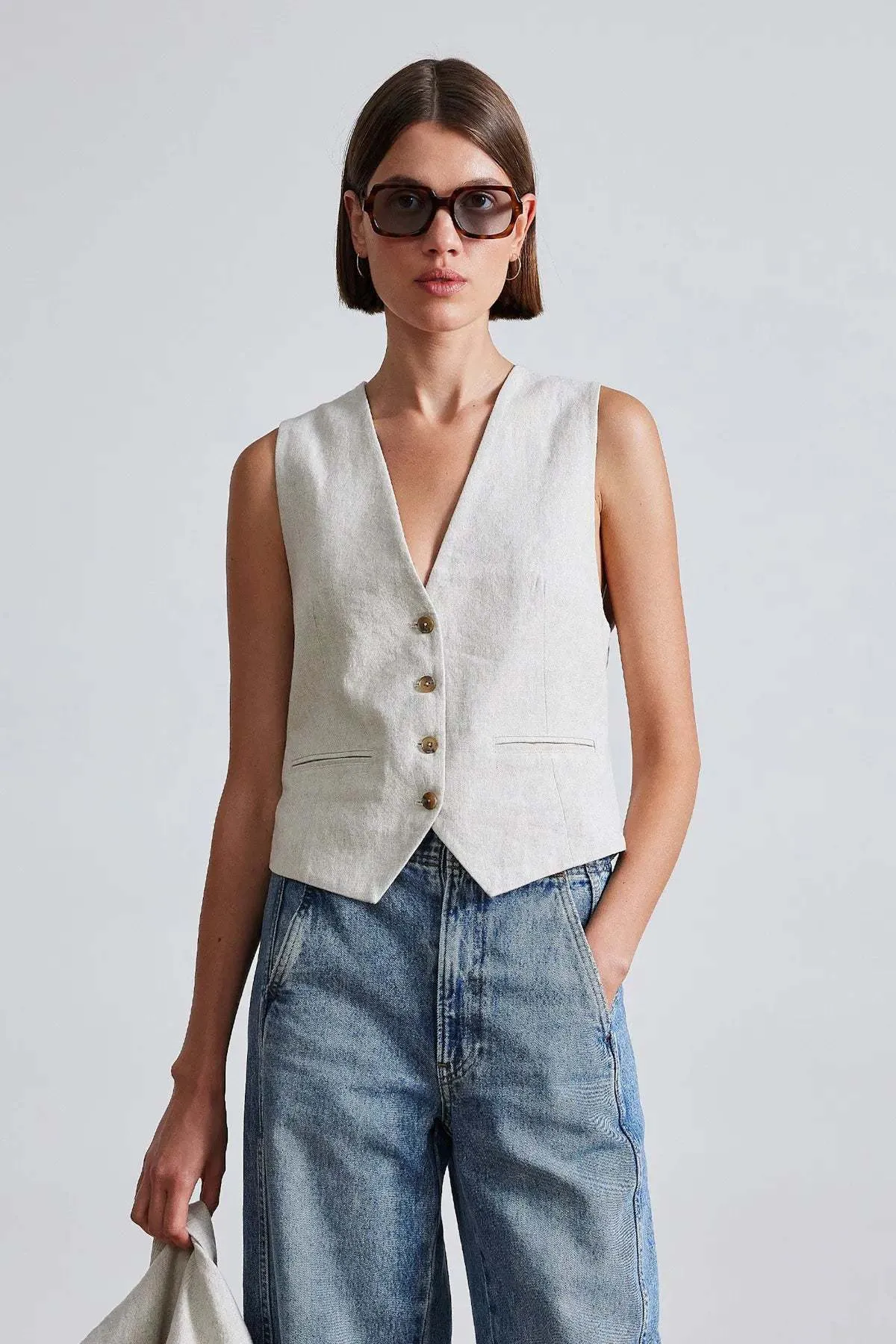 Cecila Vest - Flax