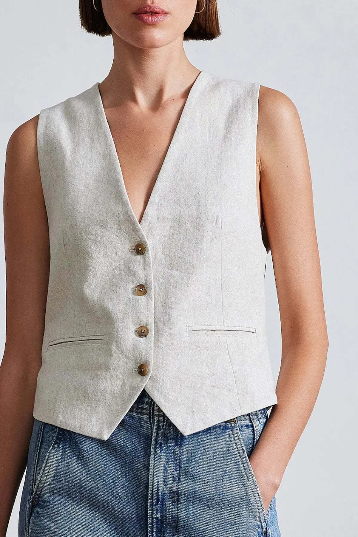 Cecila Vest - Flax