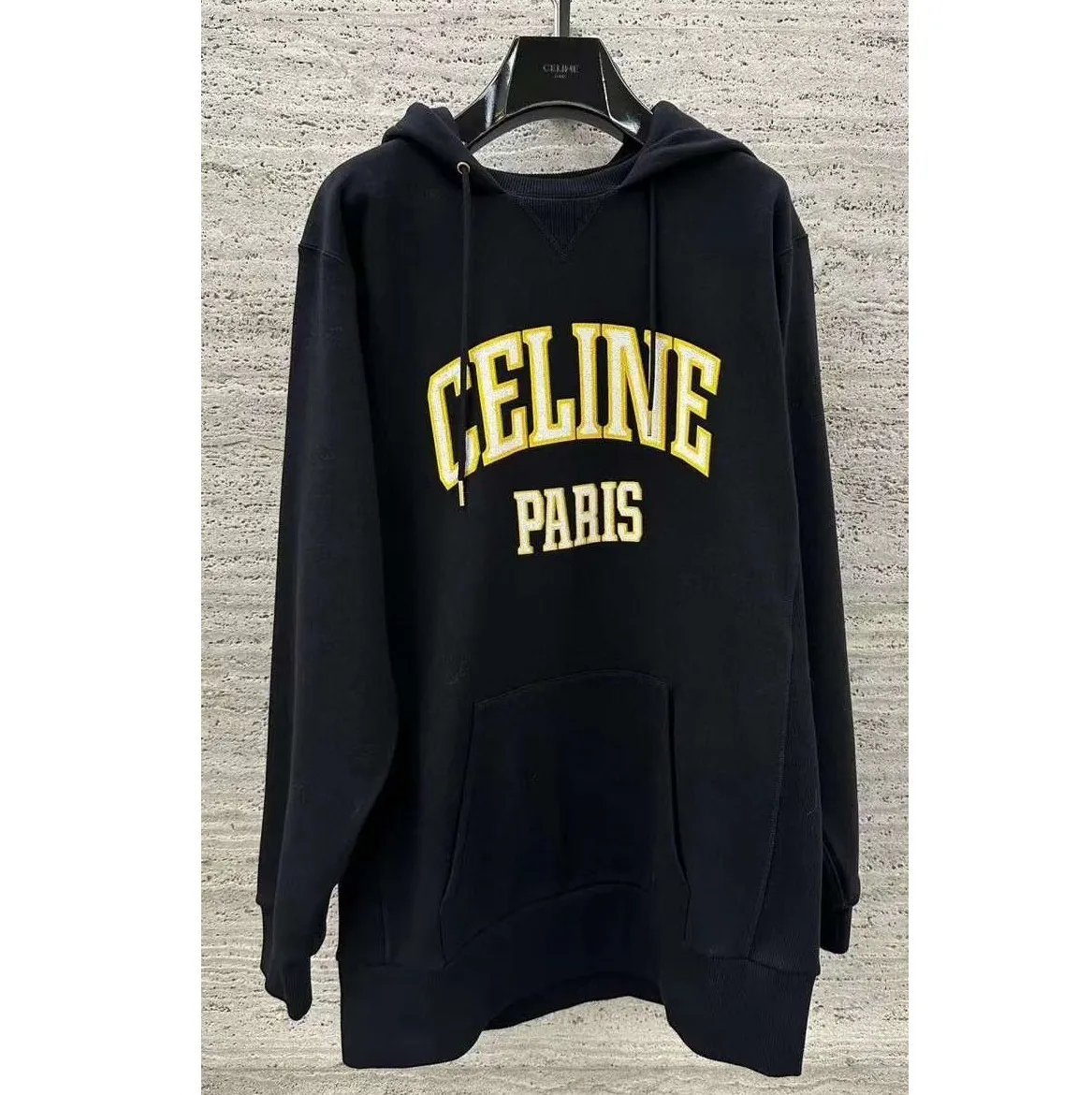CELINE  |oversized celine hoodie in cotton fleece