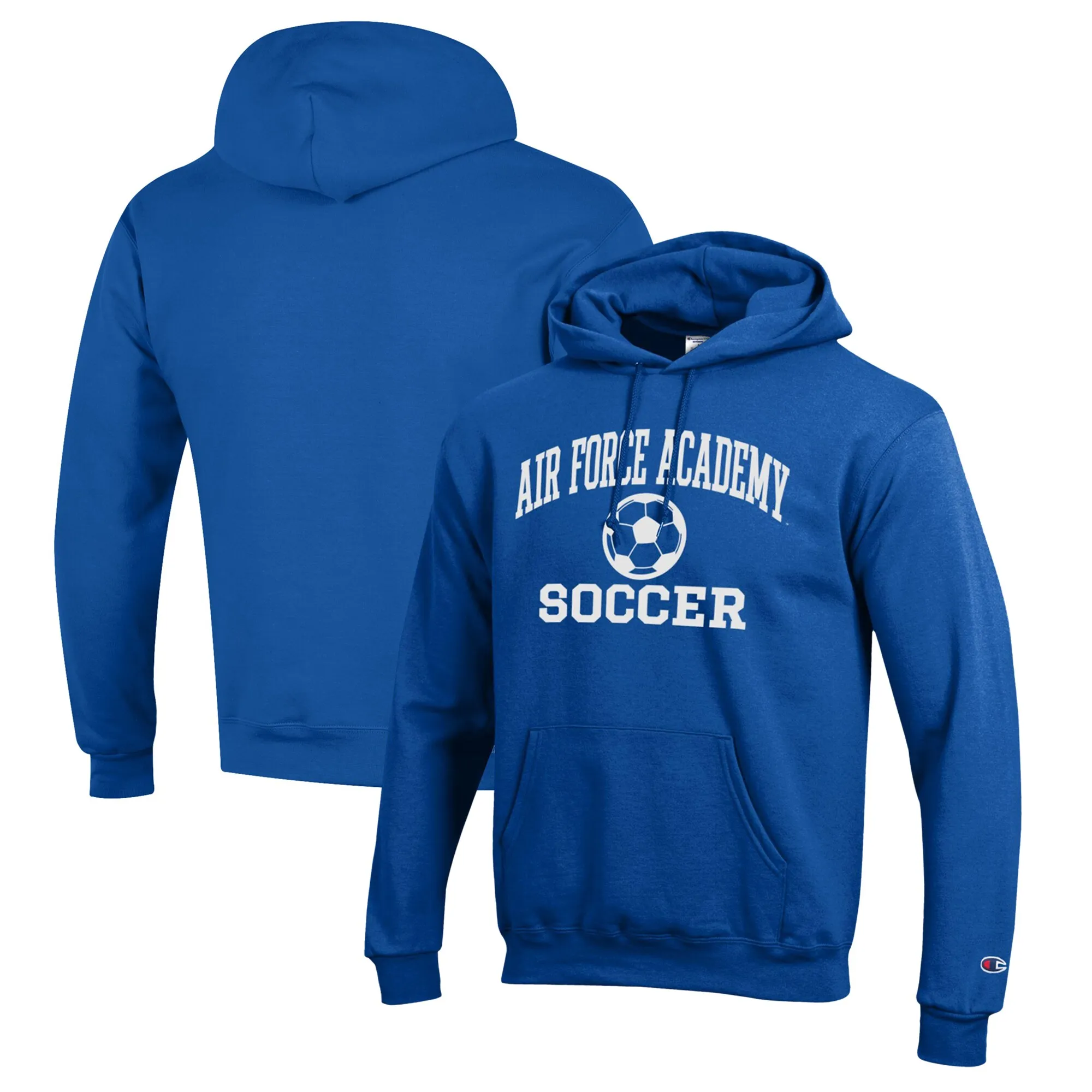Champion Air Force Falcons Royal Soccer Icon Powerblend Pullover Hoodie