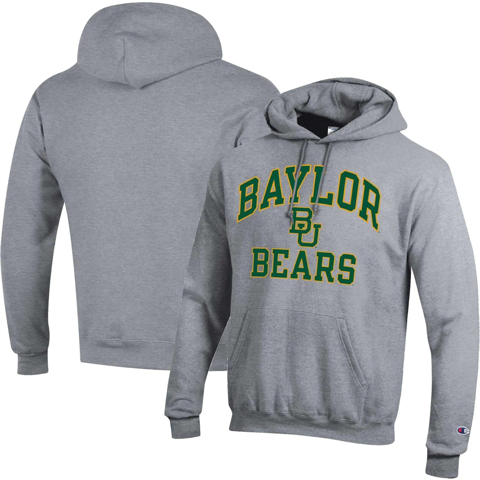 Champion Baylor Bears Heather Gray High Motor Pullover Hoodie