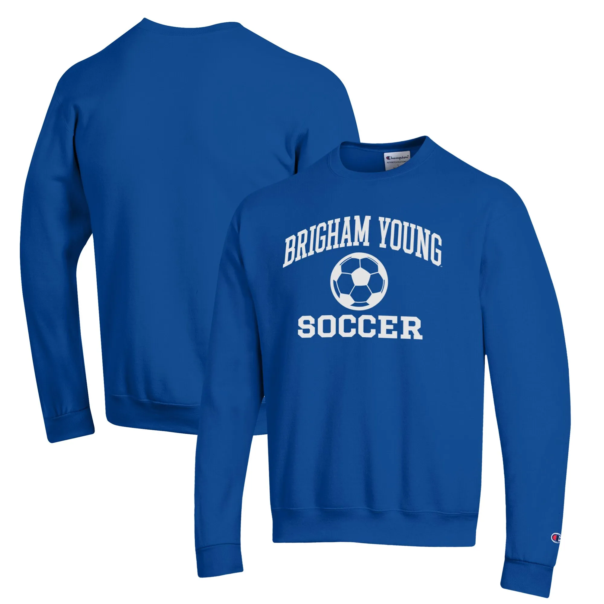 Champion BYU Cougars Royal Soccer Icon Powerblend Pullover Sweatshirt