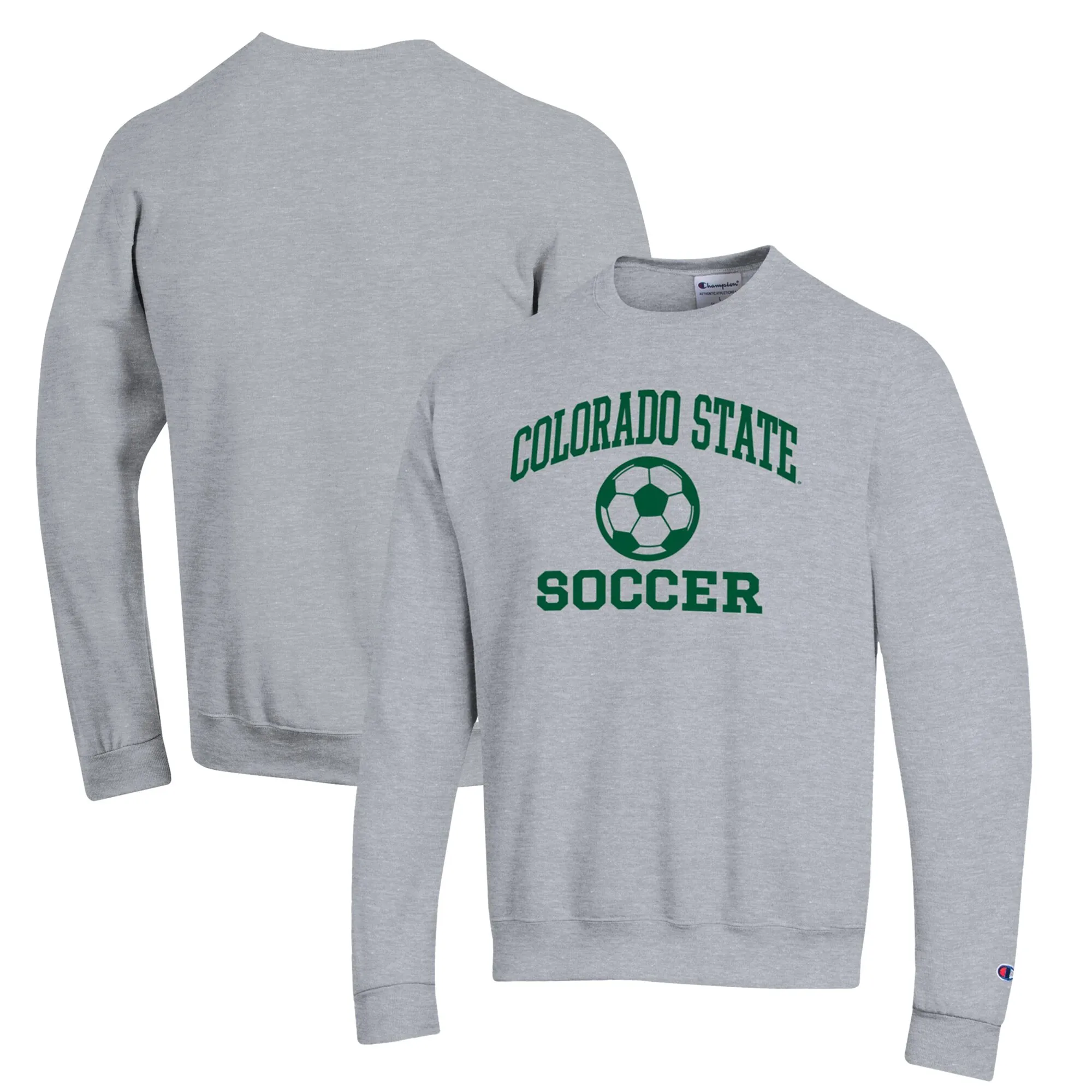 Champion Colorado State Rams Gray Soccer Icon Powerblend Pullover Sweatshirt